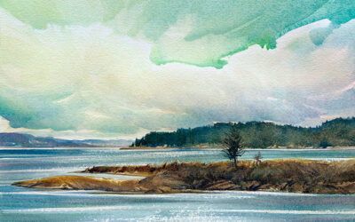 Waterside: 9×13: watercolour on paper